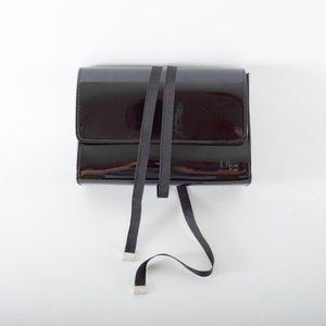 Christian Dior Black Patent Leather Trousse Pouch